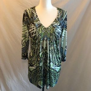 Beautiful Green & Blue Blouse